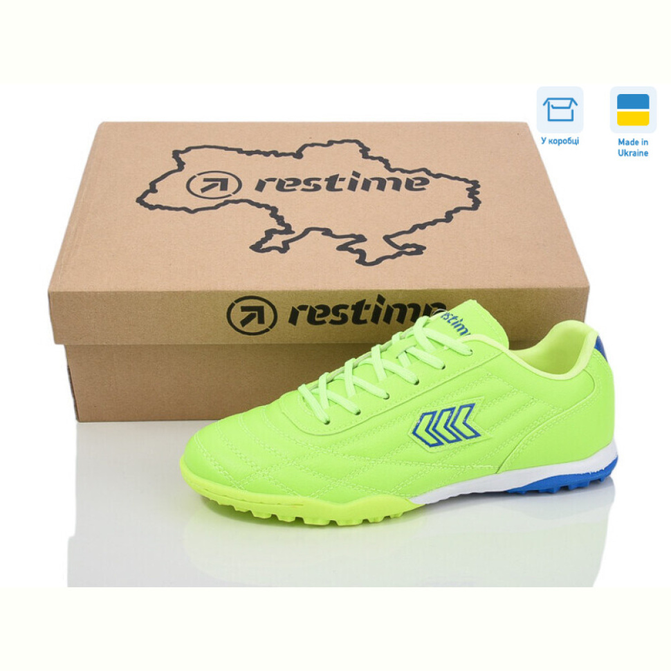 Футбольная обувь Restime DW024133-1 lime-royal Футбольная обувь Restime DW024133-1 lime-royal