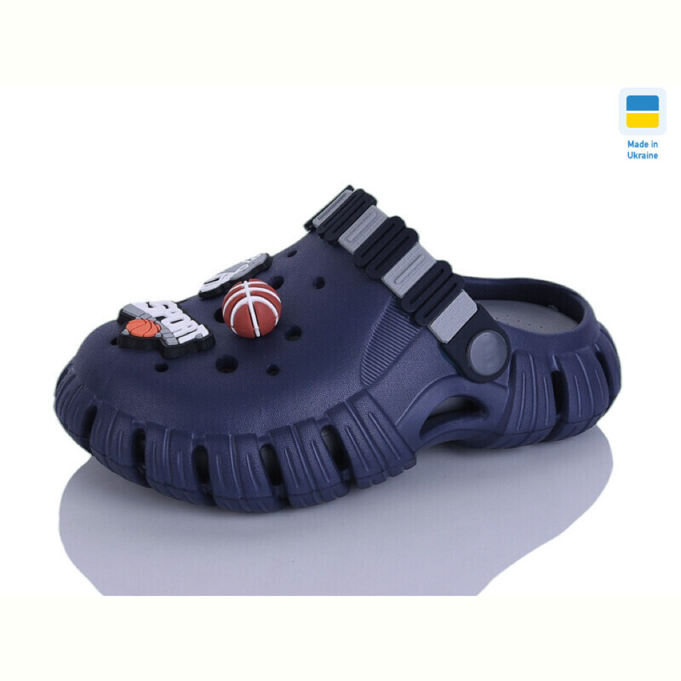 Кроксы Lot Shoes 012 т.синій-св.сірий
