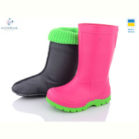 Резиновая обувь Acorus Асоль рожево-зелений