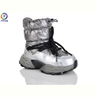 Дутики Леопард C10 siver