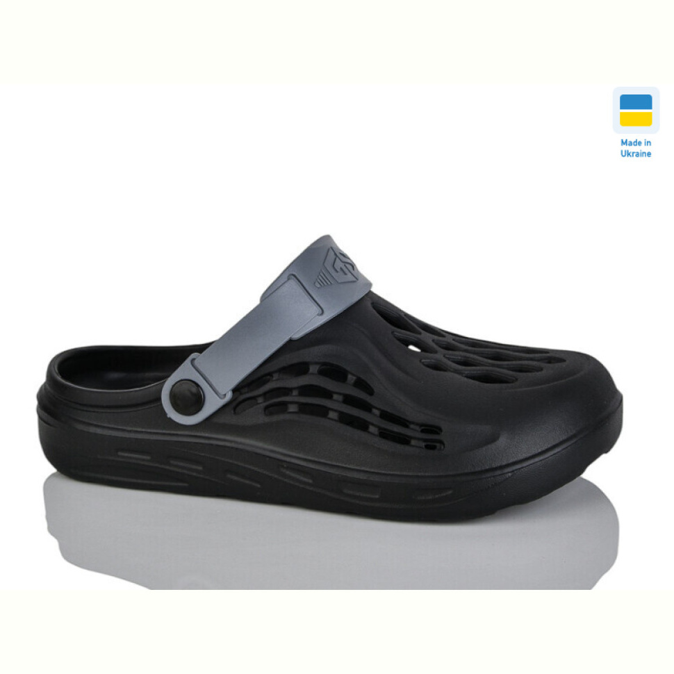 Кроксы Lot Shoes 129 чорно-сірий