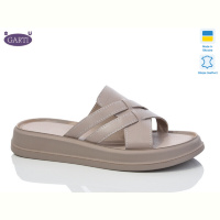 Шлепки Garti 0174 беж шкіра