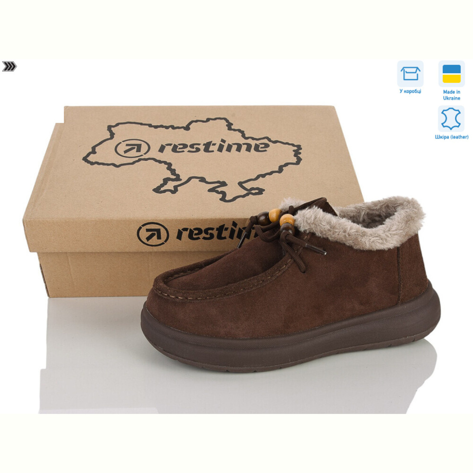 Туфли Restime AWZ26807 brown