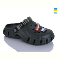 Кроксы DeMur 6770 зелений-чорний