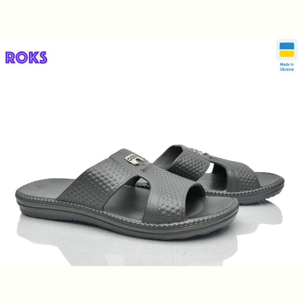 Шлепки Roks 137 т.сірий