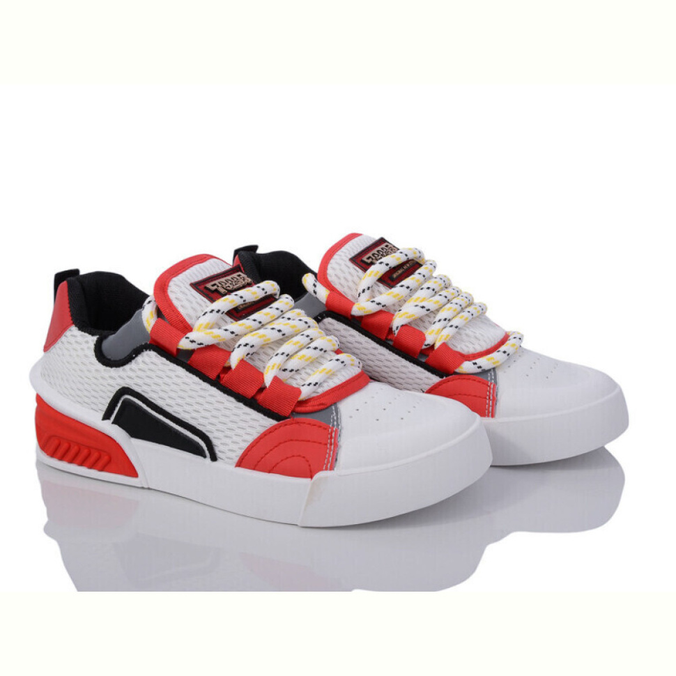 Кроссовки Violeta 143-42 white-red