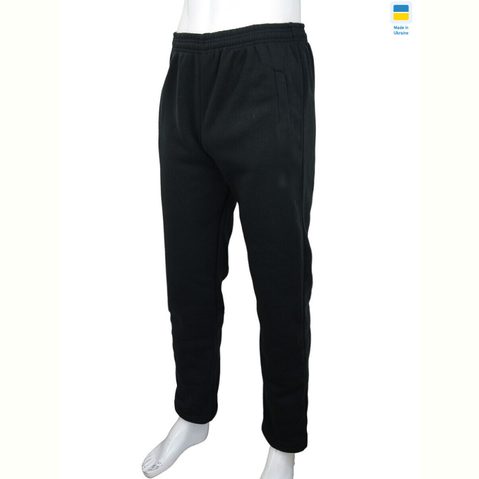 Спортивные брюки Obuvok Ni black, флис (06969)