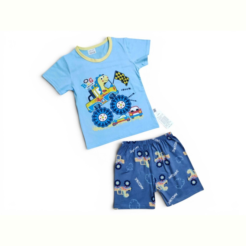 Костюм Kids-modnik 2620 комплект футболка-шорти блакитний