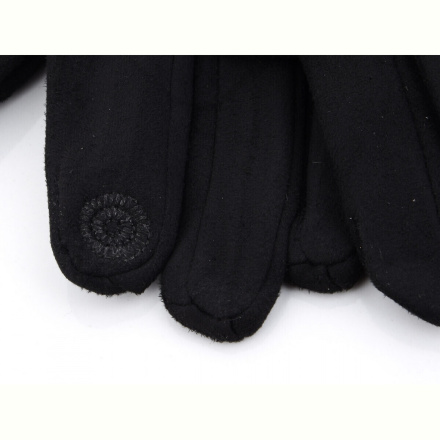 Перчатки RuBi 04 замш манжет black