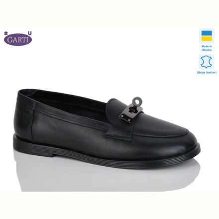 Туфли Garti 409 чорна шкіра