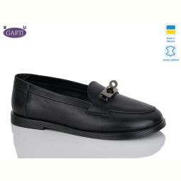 Туфли Garti 409 чорна шкіра