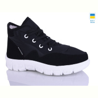 Ботинки DeMur 1112 чорний біла підошва