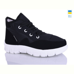 Ботинки DeMur 1112 чорний біла підошва