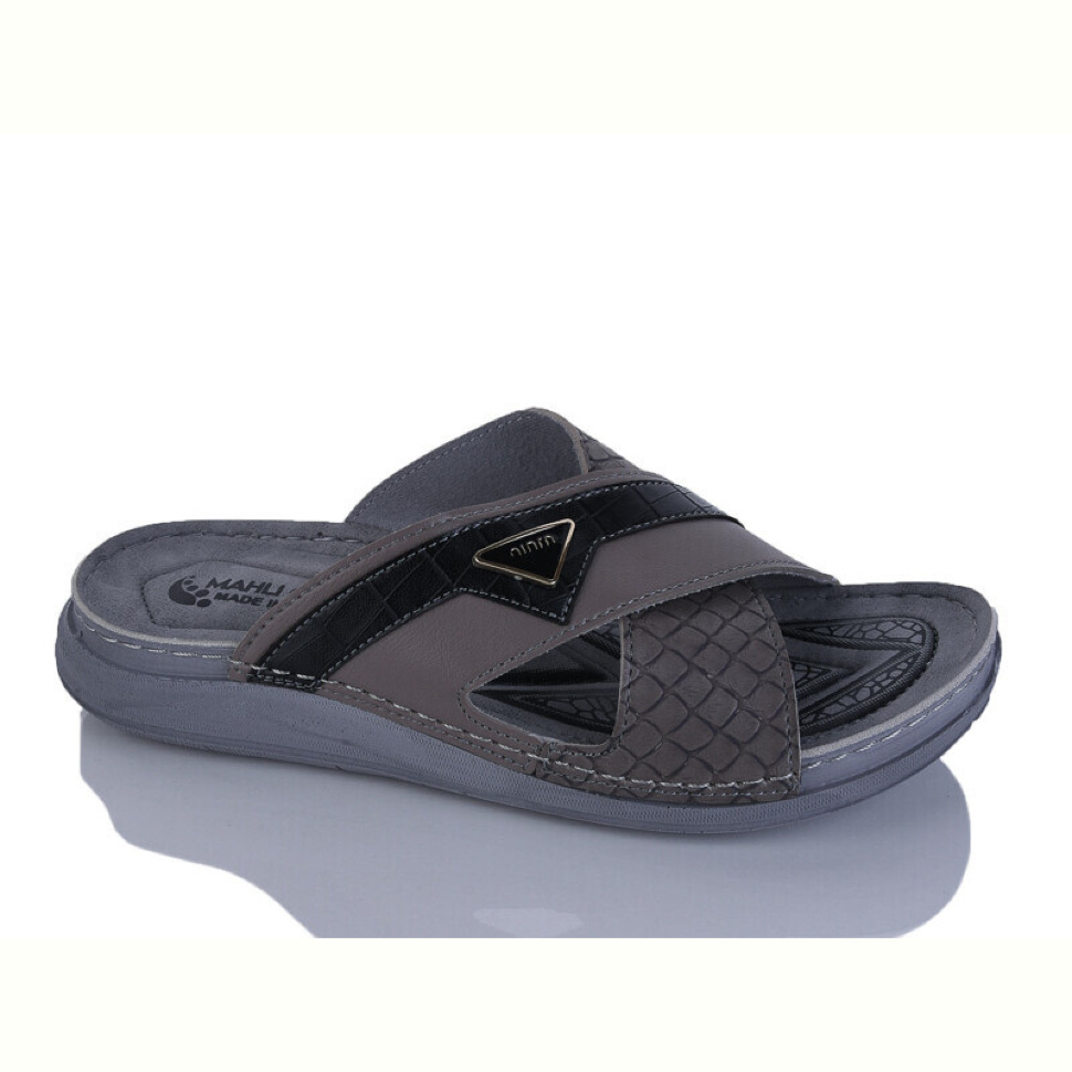 Шлепки Oscar 01-26 сірий к.