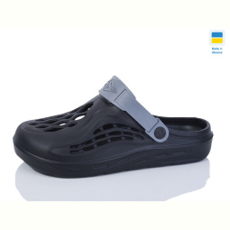 Кроксы DeMur СМ129 чорний сір