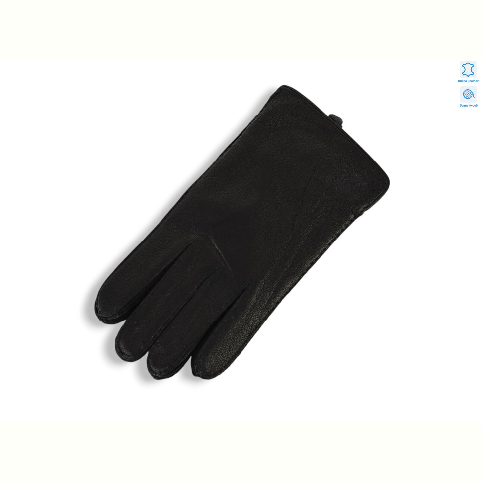 Перчатки Королева SF01 шкіра оленя хутро black