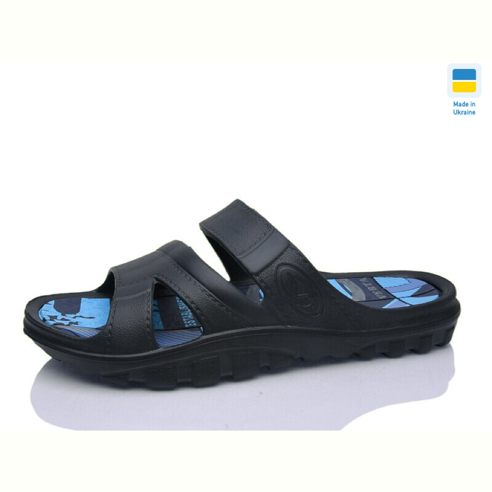 Шлепки M&L Alex13 B002 чорні-синій Шлепки M&L Alex13 B002 чорні-синій