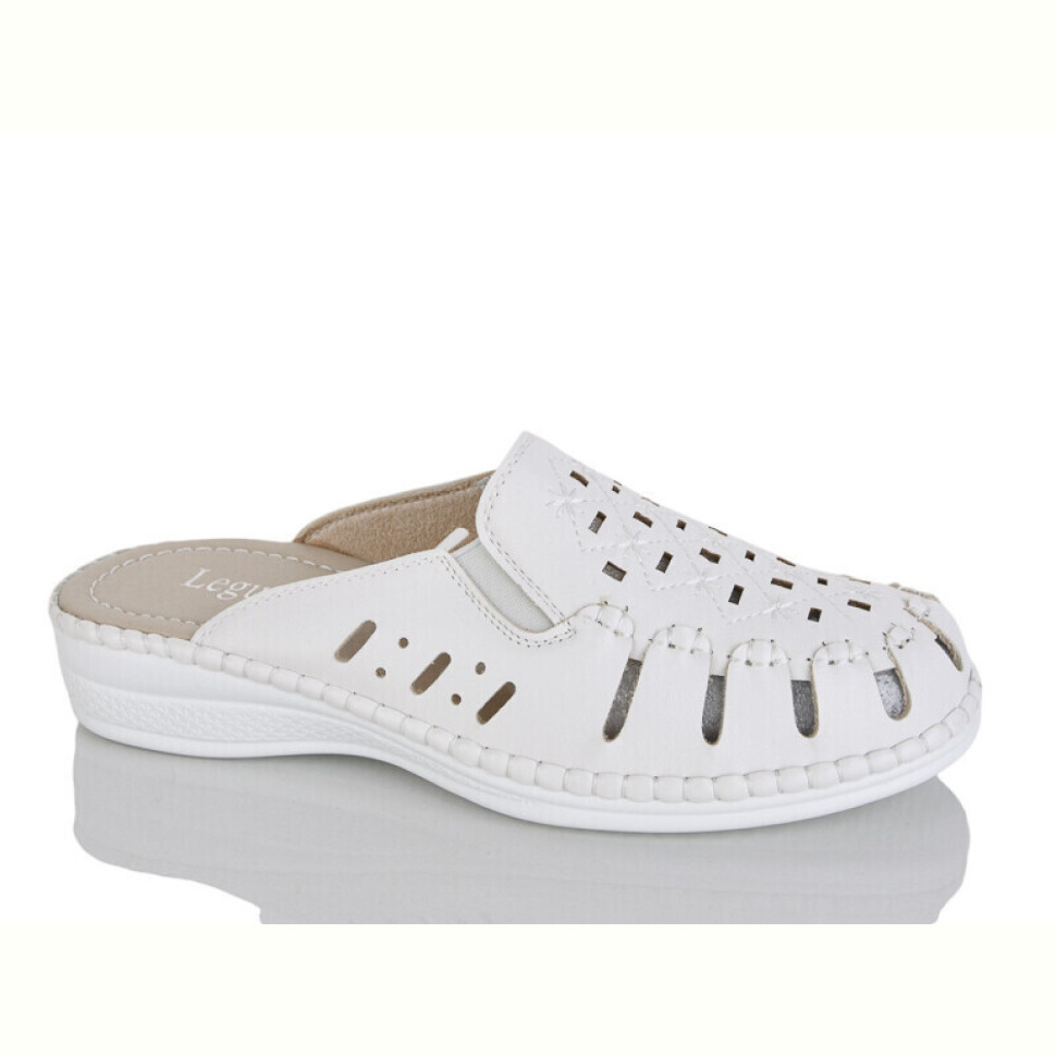 Шлепки Leguzaza 501-3 white батал Шлепки Leguzaza 501-3 white батал