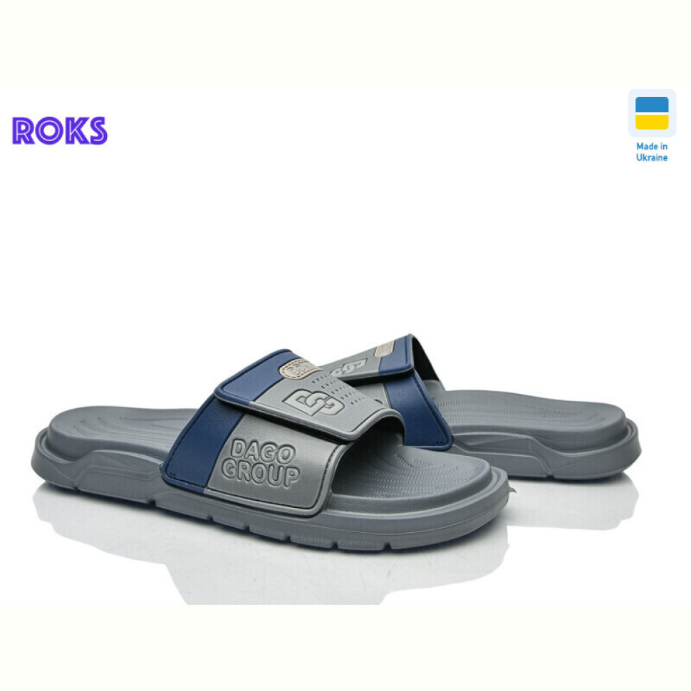 Шлепки Roks 704 т.сірий