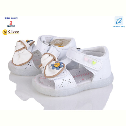 Босоножки Clibee-Doremi ZA80 white LED
