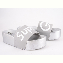 Шлепки Violeta 8-306 silver