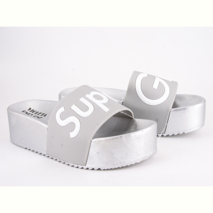 Шлепки Violeta 8-306 silver
