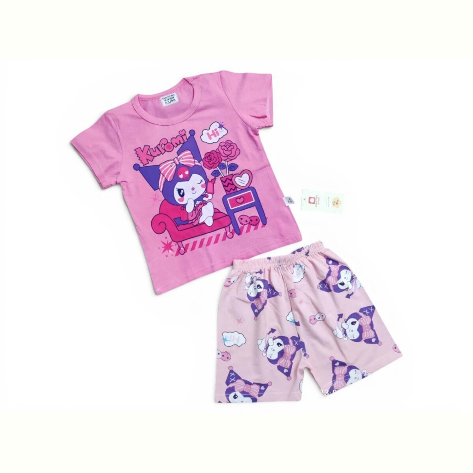 Костюм Kids-modnik 2619 комплект футболка-шорти рожевий