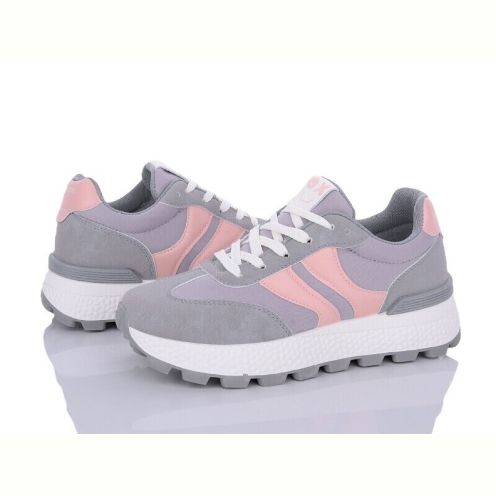 Кроссовки Ok Shoes J6105-2 grey-old