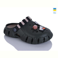 Кроксы DeMur 6012 зелений-корич.