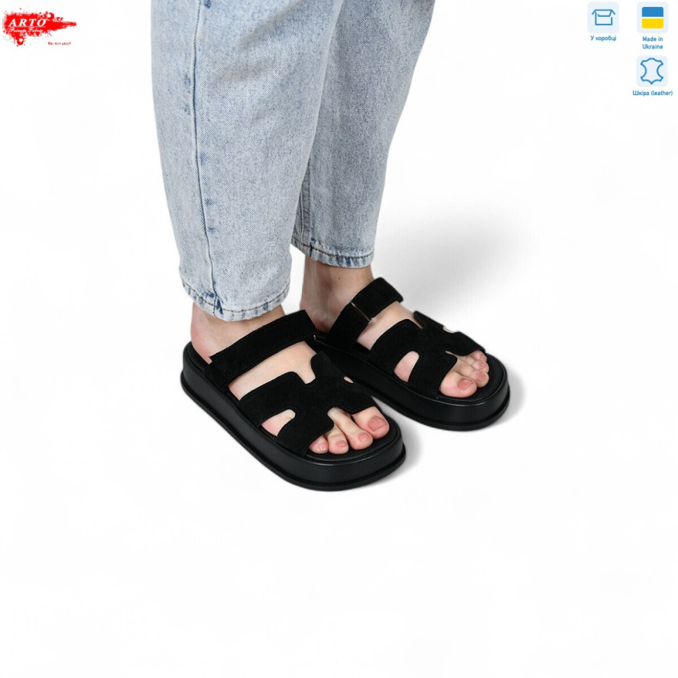 Шлепки ARTO 197 чорний з.