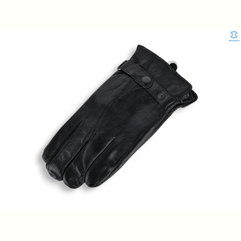 Перчатки Королева GN06-09М шкіра махра black
