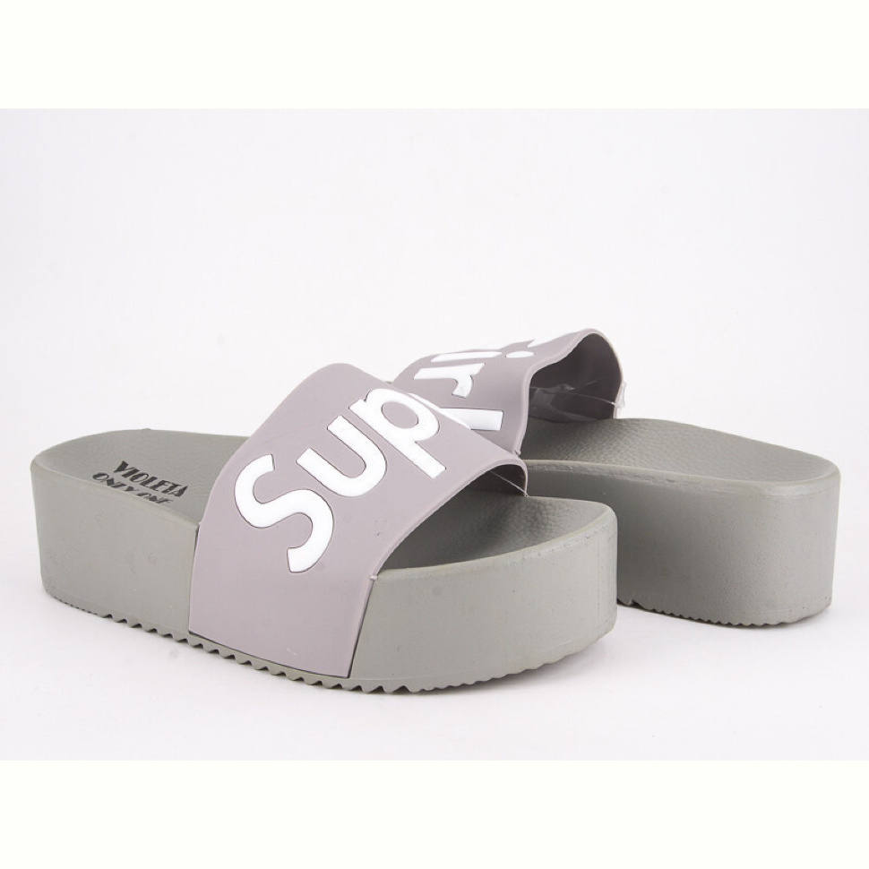 Шлепки Violeta 8-306 grey