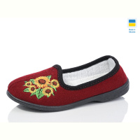Тапки Lot Shoes Вишивка літма бордо