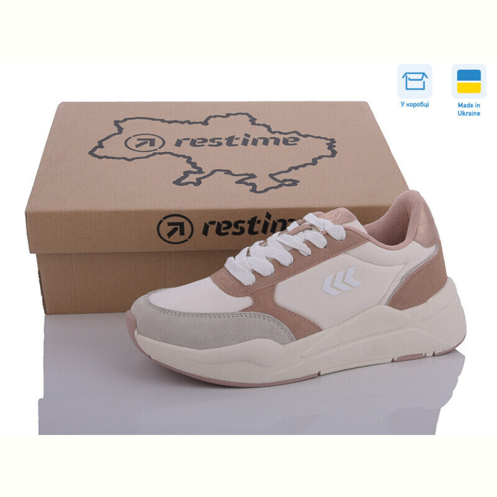 Кроссовки Restime FWB24083 l.grey-nud