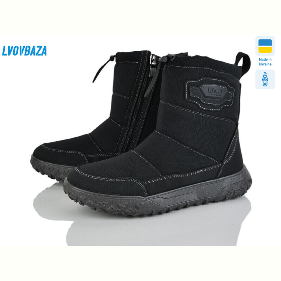 Дутики Lvovbaza Dago М24-04 чорний Дутики Lvovbaza Dago М24-04 чорний