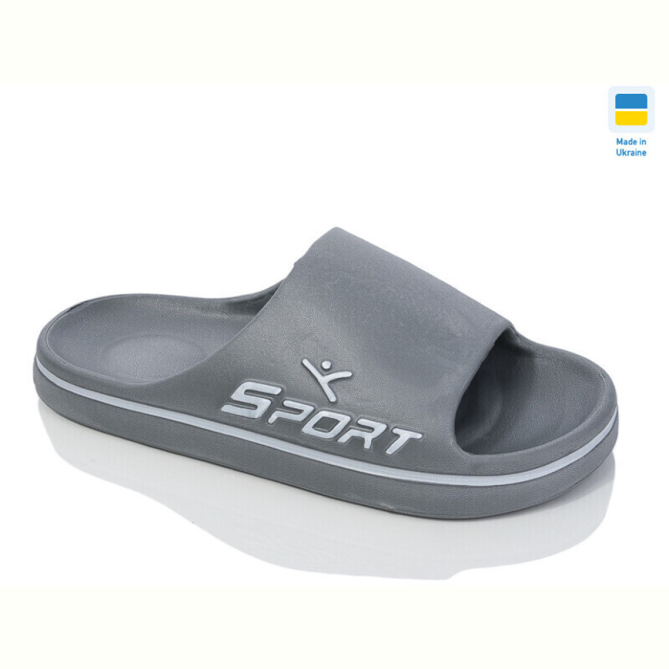 Шлепки Lot Shoes N403 т.сірий