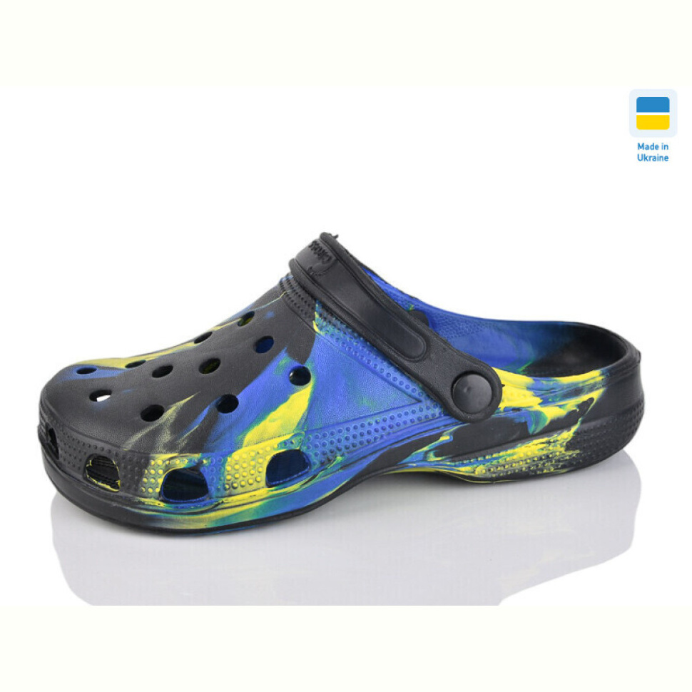 Кроксы Inblue SV18 папуга чорно-жовтий