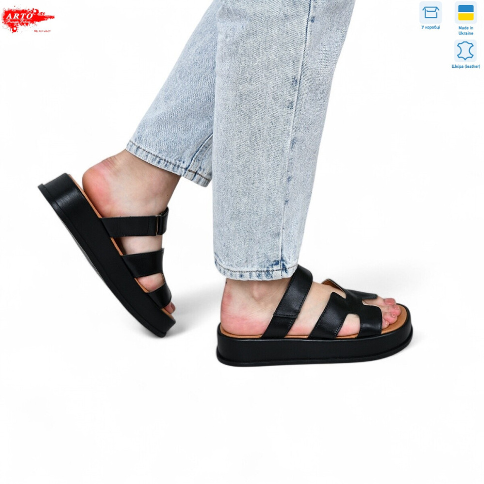 Шлепки ARTO 197 чорий к. Шлепки ARTO 197 чорий к.