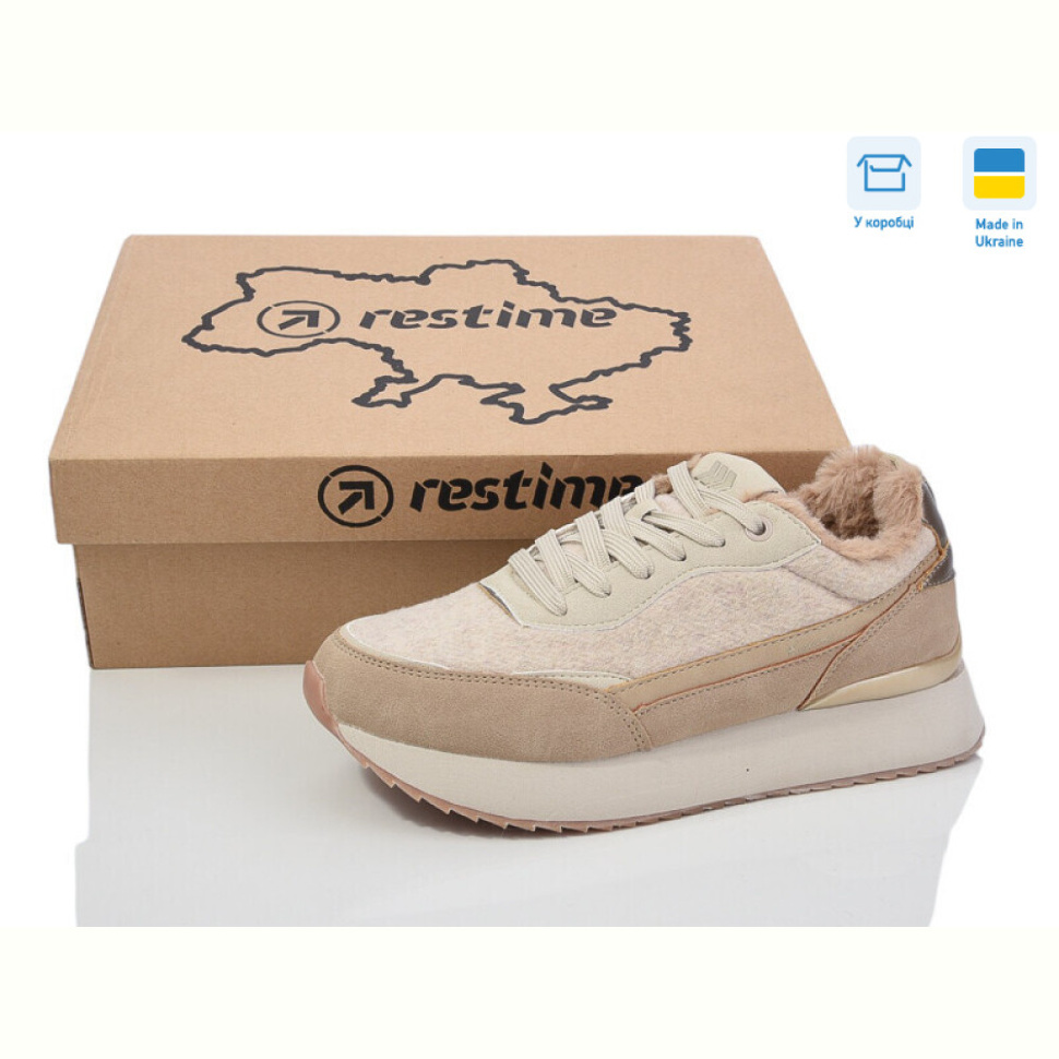Кроссовки Restime FWZ24284 beige