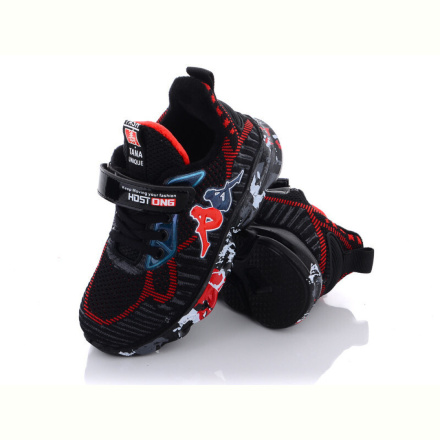 Кроссовки Violeta Q54-B5501 black-red