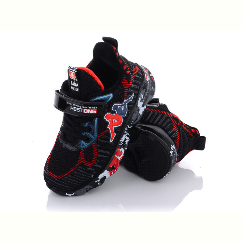 Кроссовки Violeta Q54-B5501 black-red