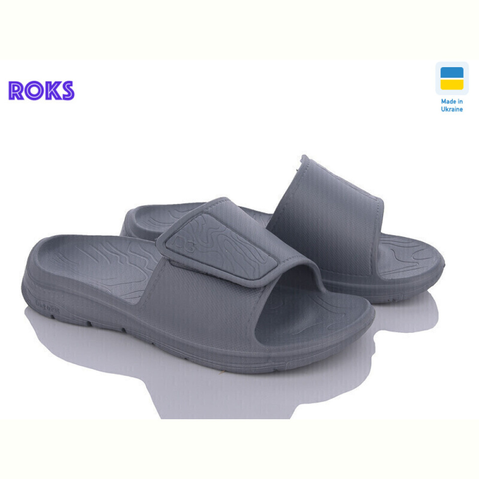 Шлепки Roks 134 т.сірий