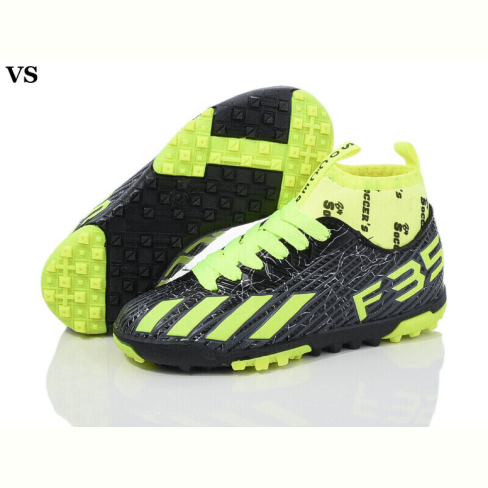 Футбольная обувь VS Soccers 002 black-green (31-35)