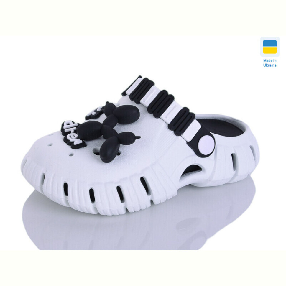 Кроксы Lot Shoes 012 біло-чорний