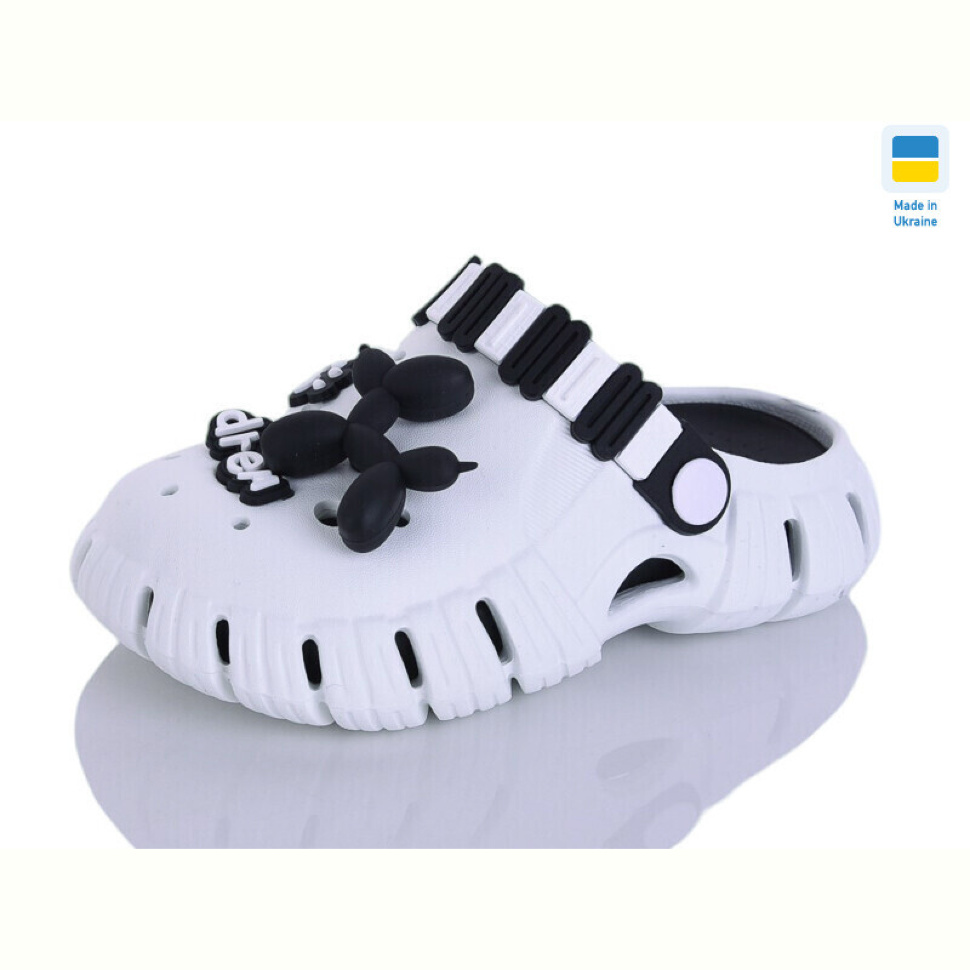 Кроксы Lot Shoes 012 біло-чорний Кроксы Lot Shoes 012 біло-чорний
