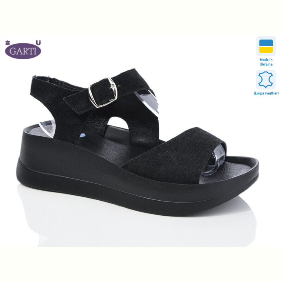 Босоножки Garti 2138 чорний замш