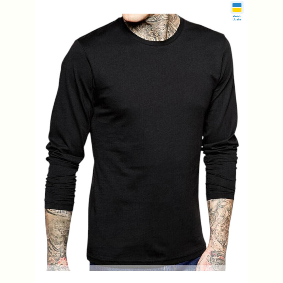 Батник Sport style 44 логслів чорний Батник Sport style 44 логслів чорний