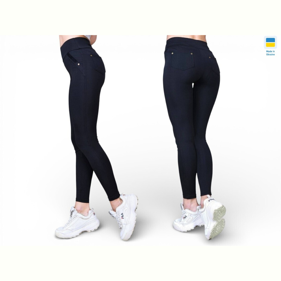 Лосины Sport style 50384 чорний (XL-4XL)