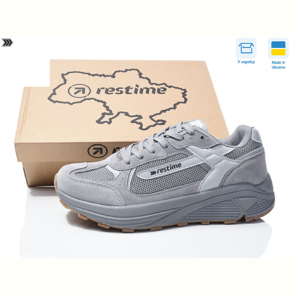Кроссовки Restime ZMB25104 grey Кроссовки Restime ZMB25104 grey