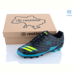 Футбольная обувь Restime DMB23667-2 black-cyan
